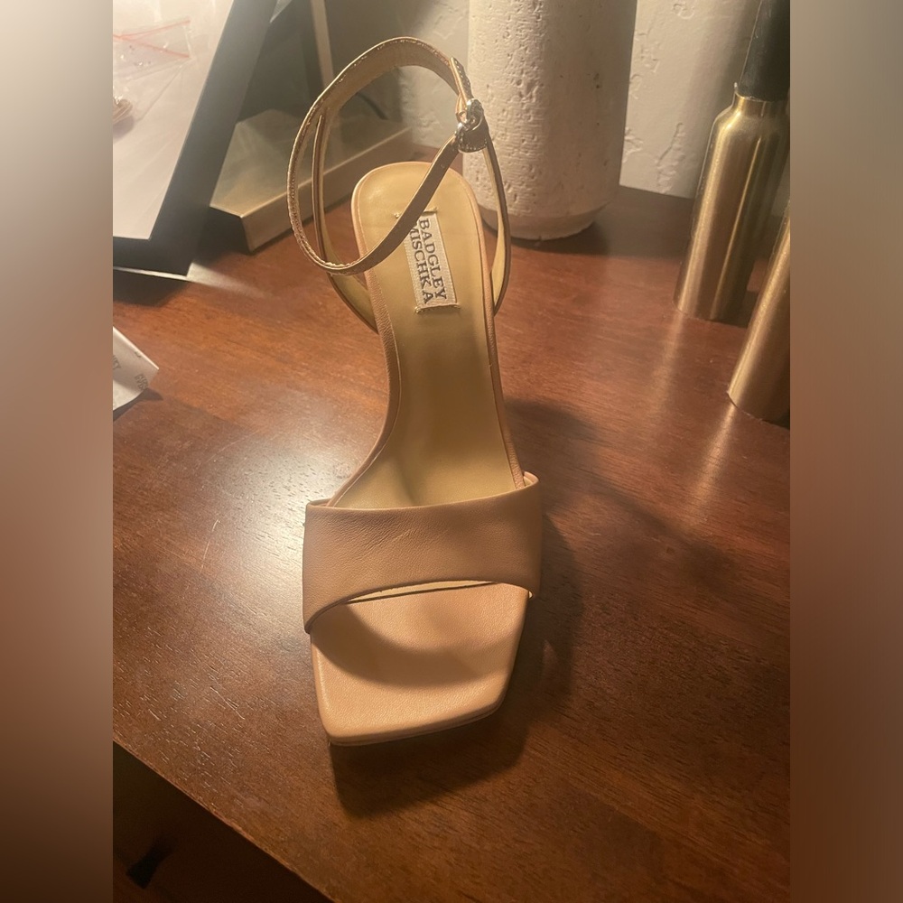 NIB! Badgley Mischka Cady Nude Heel Sandal - 7.5